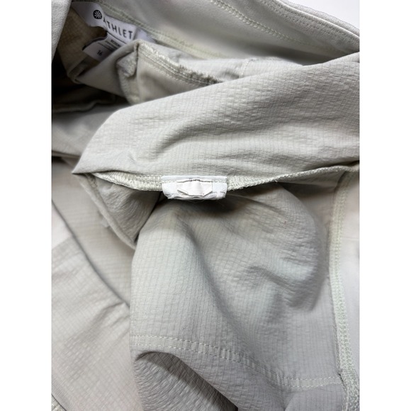 Athleta Shorts 16 Khaki Beige Trekkie Pull On Athletic Zippered Pockets - Picture 5 of 9